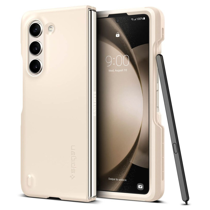 Case Spigen Thin Fit Pen Galaxy Z Fold 5 Pearled Ivory Case