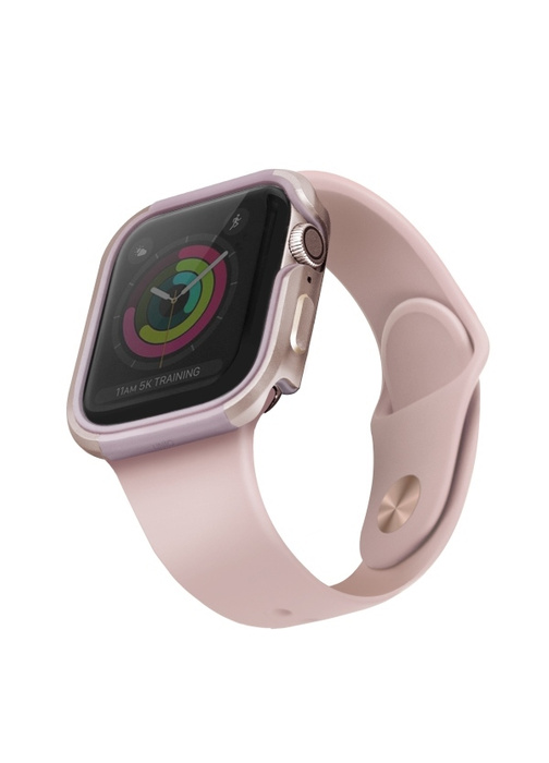 Pouzdro Uniq pro Valencia Apple Watch Series 4/5/6 / SE 40mm. růžové zlato / tvářenka zlatá růžová