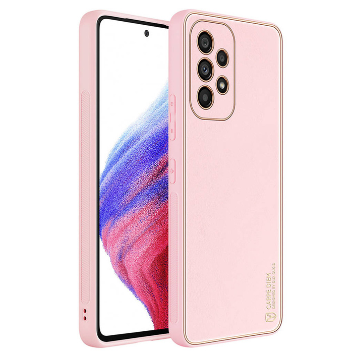 Elegante funda Dux Ducis Yolo de piel ecológica para Samsung Galaxy A53 5G rosa