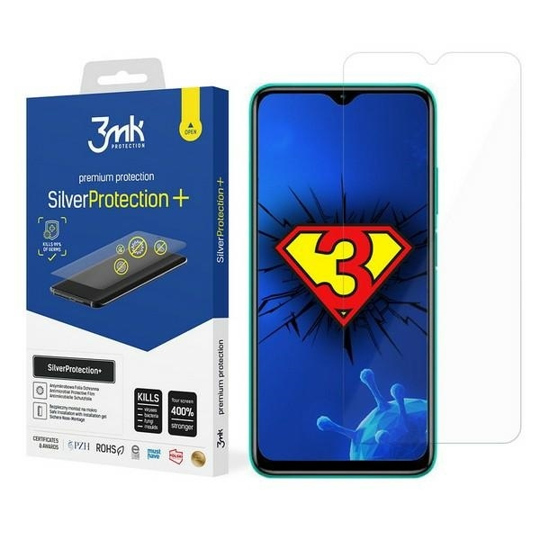 Screen Protector 3mk Xiaomi Redmi 9T Silver Protect+ Wet Mounted Antimicrobial