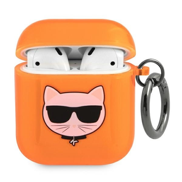 Case KARL LAGERFELD Apple AirPods Choupette Orange Case