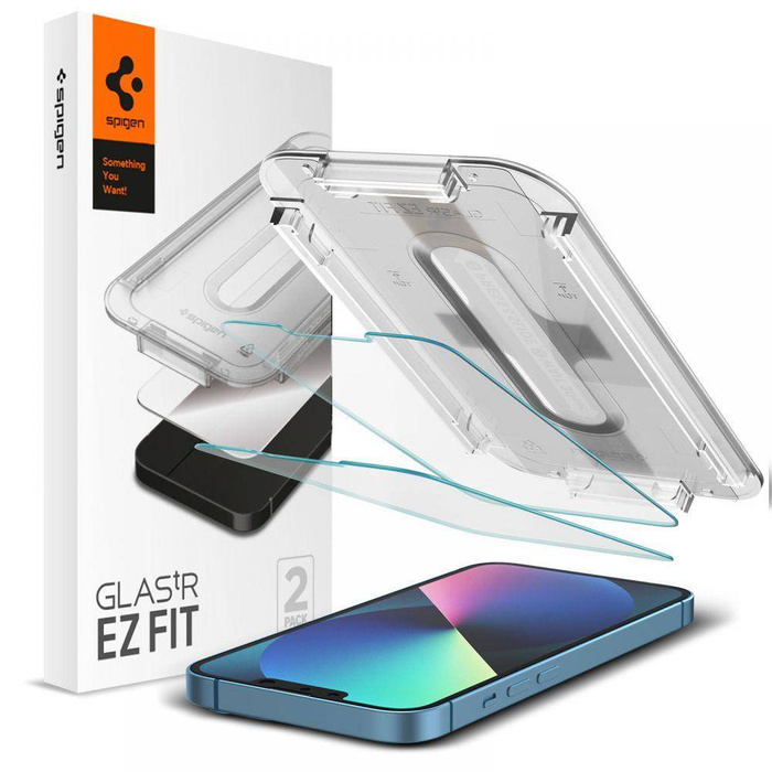 TEPELNÉ Tempered Glass SPIGEN iPhone 13 MINI GLAS.TR "EZ FIT" 2 BALENÍ