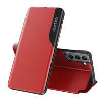 Eco Leather View Case étui élégant coque avec couvercle à rabat et fonction stand Samsung Galaxy S22+ (S22 Plus) rouge