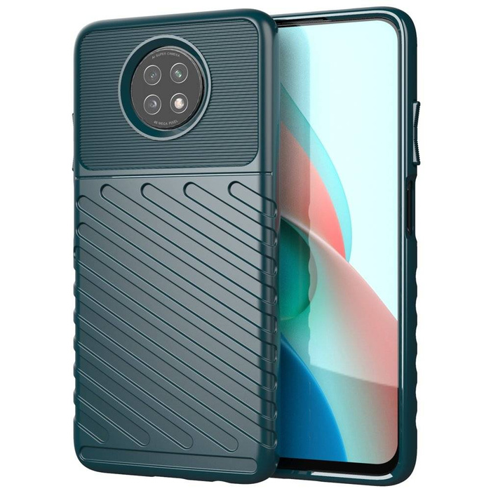 Thunder Case flexibilní pancéřovaný pouzdro kryt Xiaomi Redmi Note 9T 5G zelený