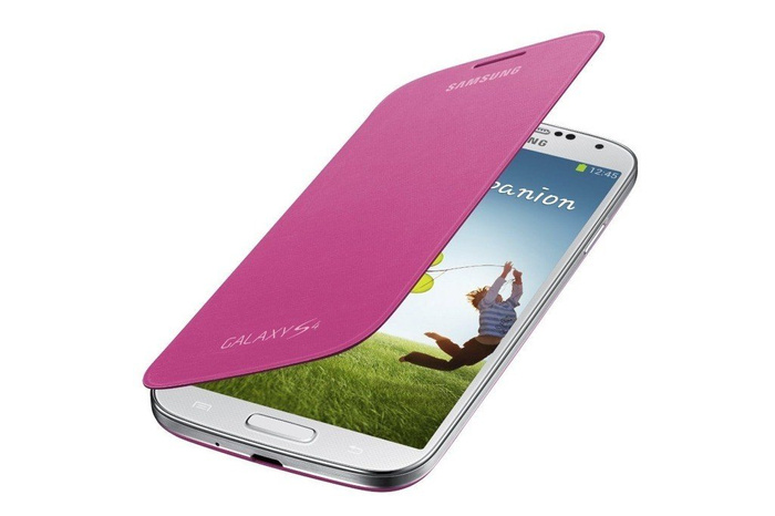 SAMSUNG Galaxy S4 SIV I9500 I9505 Flip Case Coque EF-FI950BGESTA Rose