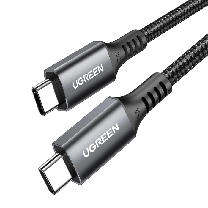 Ugreen US555 100W USB-C / USB-C PD kabel 3 m - šedý