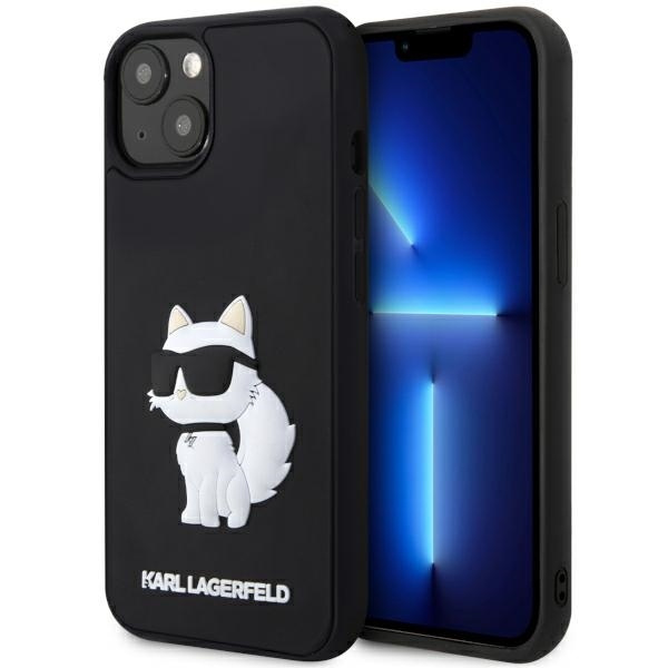 Case Karl Lagerfeld KLHCP14M3DRKHNK iPhone 14 Plus 6.7" black/black hardcase Rubber Choupette 3D Case