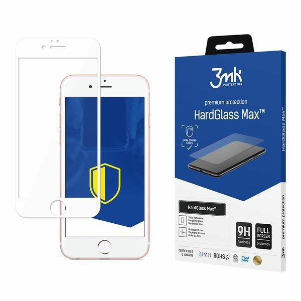 Tempered Glass 3mk Apple iPhone 6 Plus 6s Plus FullScreen White HardGlass Max