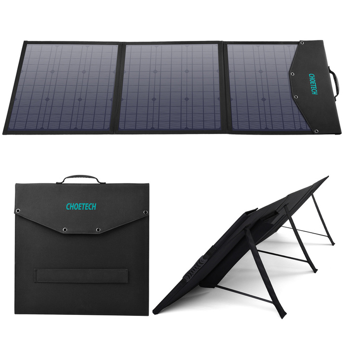 Choetech Faltbares Solarladegerät 120W 1 x USB Typ C / 2 x USB Typ A (SC008)