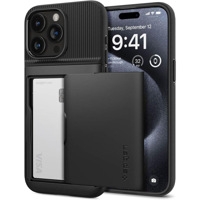 Obal Spigen Slim Armor Cs iPhone 15 Pro Black Case