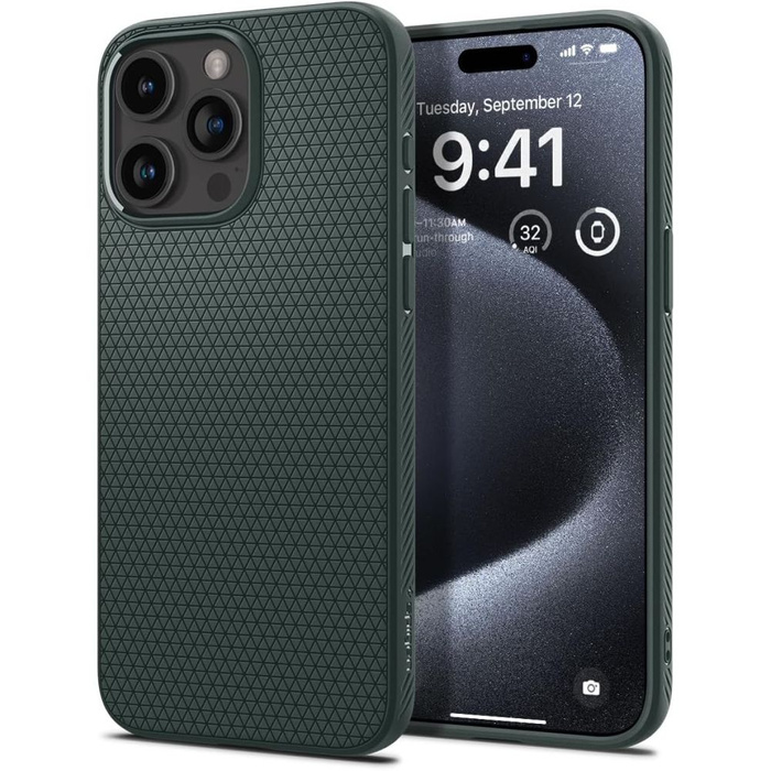 Case Spigen Liquid Air iPhone 15 Pro Abyss Green Case