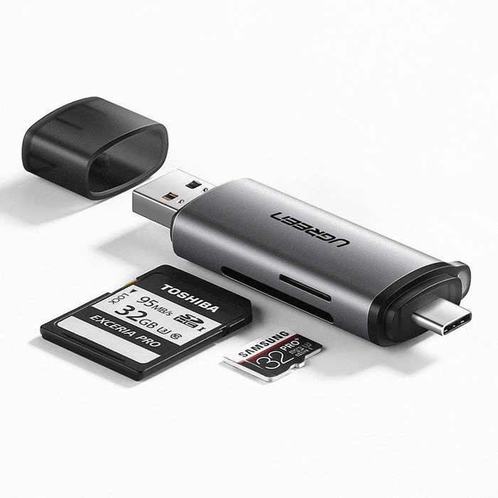 Adaptateur USB + USB-C UGREEN Lecteur de cartes SD + microSD