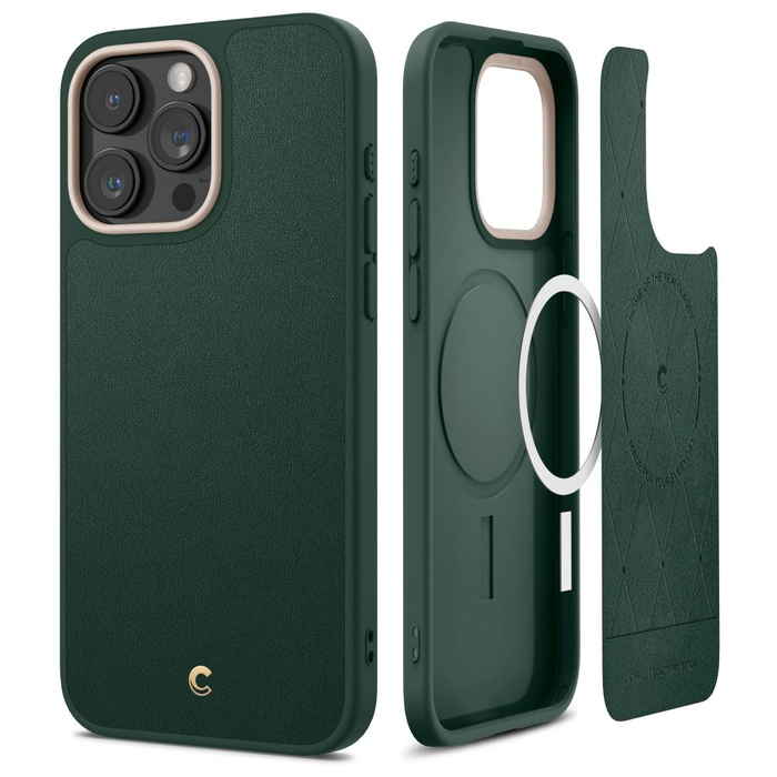 Coque iPhone 15 Pro Max Spigen Cyrill Kajuk Mag MagSafe Forest Green Case