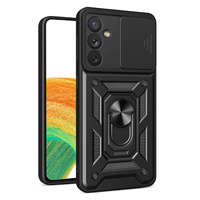 Obal Hybrid Armor Camshield obal pro Samsung Galaxy A14 pancéřové pouzdro s krytem fotoaparátu černé Case