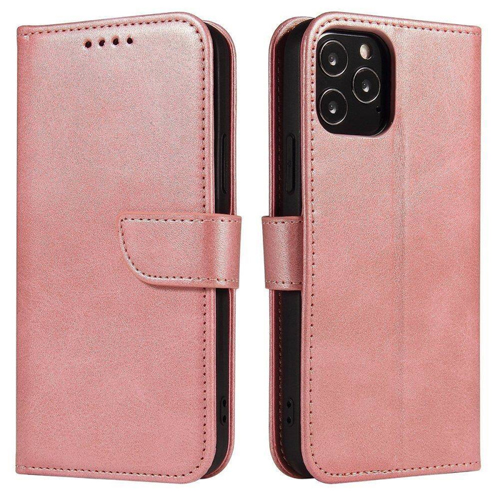 Magnet Case elegant case case cover with a flap and stand function Poco M4 Pro 5G pink