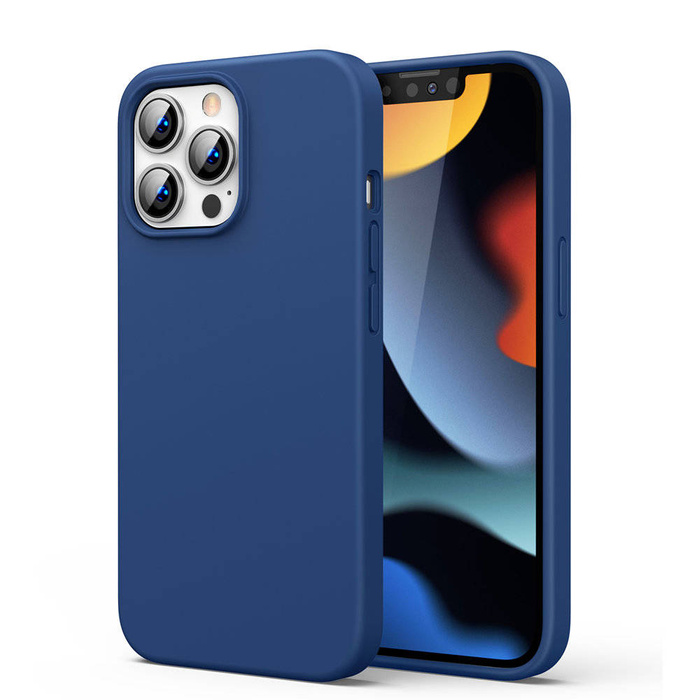 Ugreen Protective Silicone Case gumové flexibilní silikonové pouzdro pro iPhone 13 Pro modré