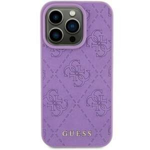 Hülle Guess GUHCP15SP4EPMU iPhone 15 6.1" lila/helllila hartcase Leder 4G gestempelt Case