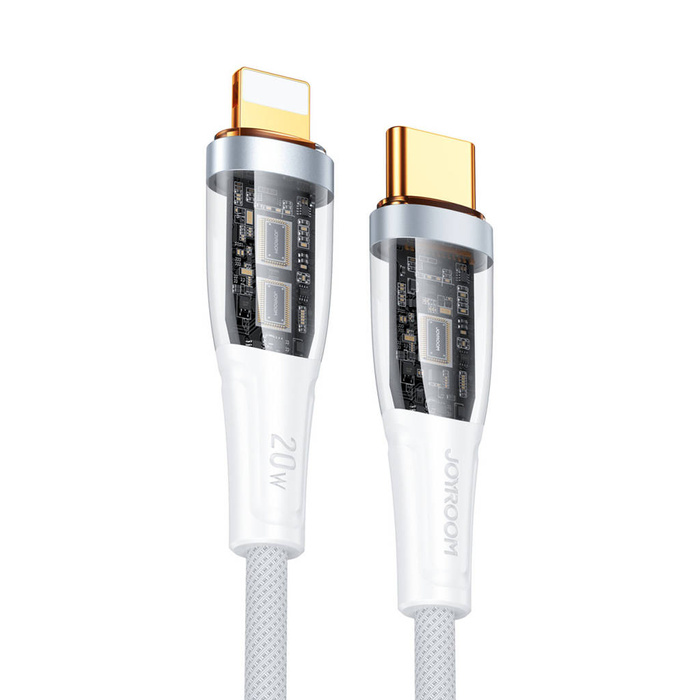 Joyroom fast charging cable with smart switch USB-C - Lightning 20W 1.2m white (S-CL020A3)