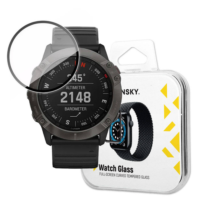 Wozinsky Watch Glass hybrid glass for Garmin Fenix 6X Pro black