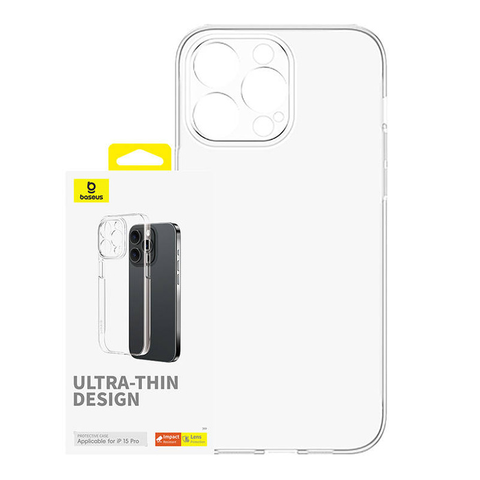 Etui na telefon iPhone15 Pro Baseus OS-Lucent Series (Przezroczysty)