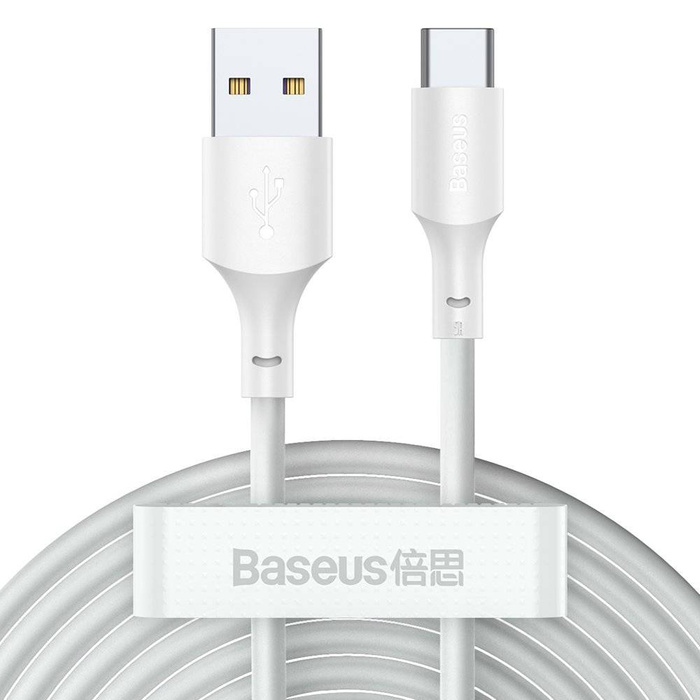 Baseus 2x cable USB - USB tipo C carga rápida Power Delivery Quick Charge 40 W 5 A 1,5 m blanco (TZCATZJ-02)