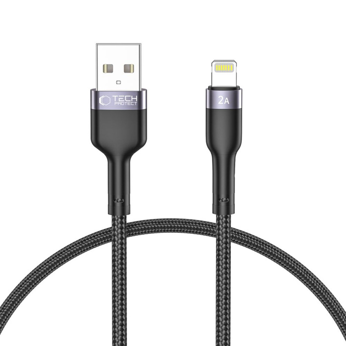 TECH-PROTECT ULTRABOOST LIGHTNING CABLE 2.4A 25CM BLACK