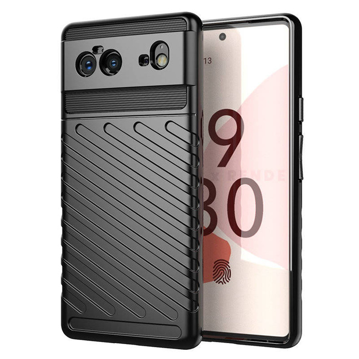 Thunder Case flexibilní obrněný pouzdro kryt Google Pixel 6 černý