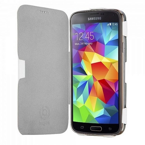 Case BUGATTI Samsung Galaxy S5 UltraThin Geneva Book White Case