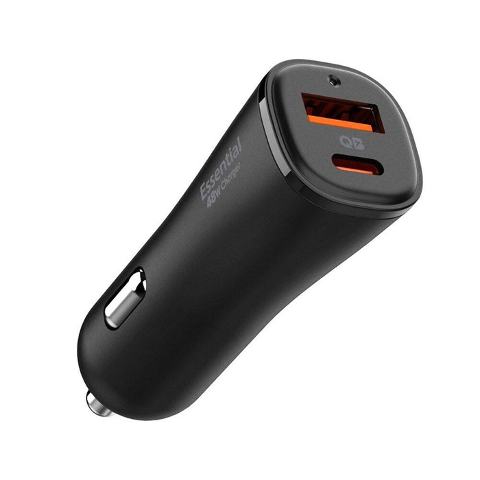 The phrase "SPIGEN EV482 ARCSTATION ESSENTIAL CAR CHARGER 48W BLACK" is already in English.