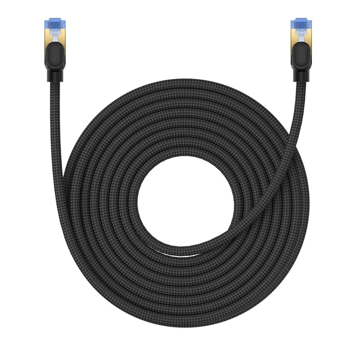 Braided network cable cat.7 Baseus Ethernet RJ45, 10Gbps, 10m (black)