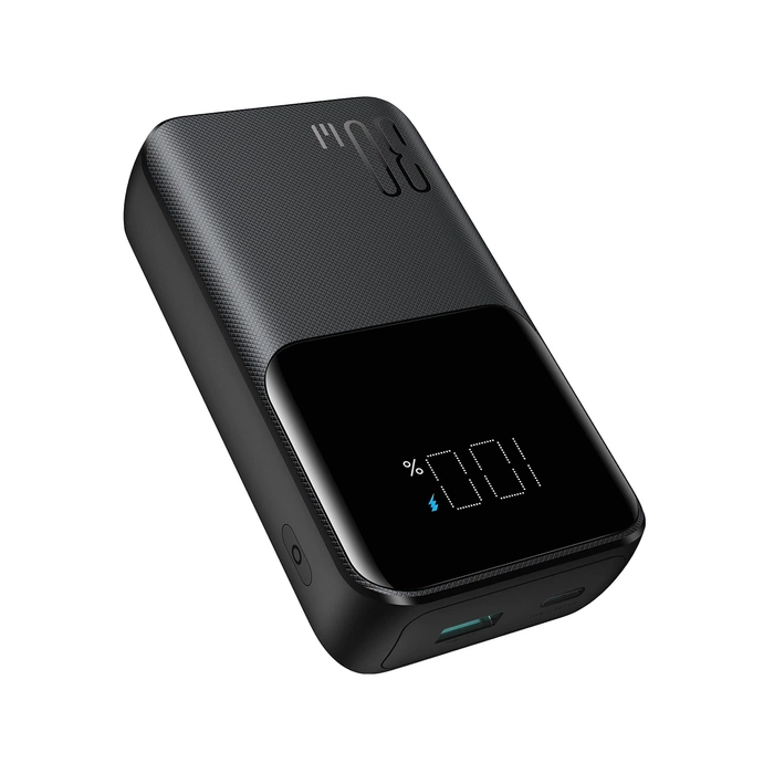 Joyroom powerbank 30W 10000mAh avec câbles Lightning et USB-C intégrés noir (JR-PBC06)