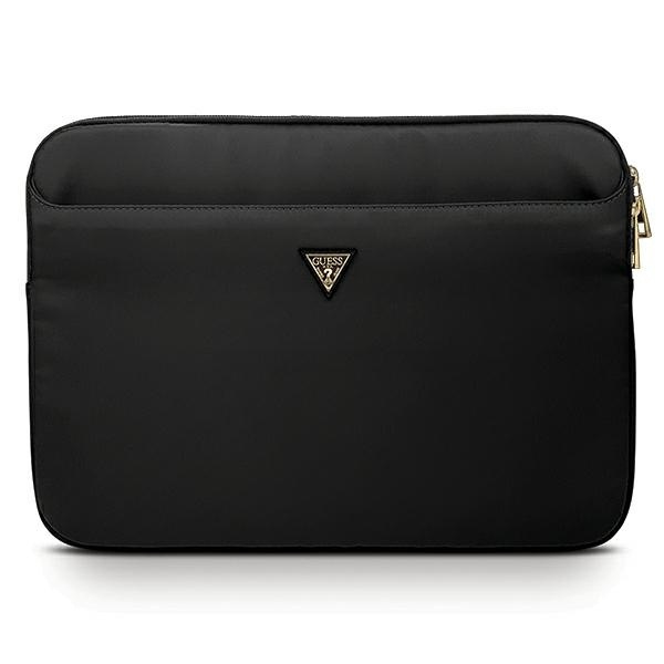 GUESS Taška na notebook 13 Nylonové puzdro s trojuholníkovým logom GUCS13NTMLBK Black