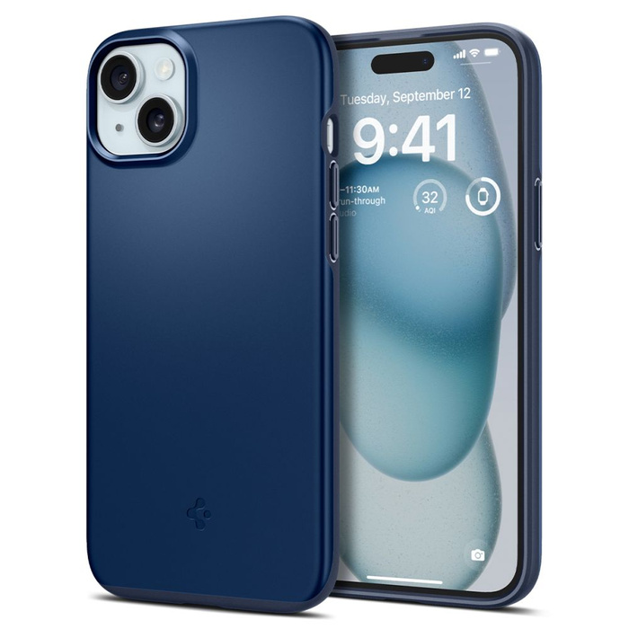 Case Spigen Thin Fit iPhone 15 Navy Blue Case