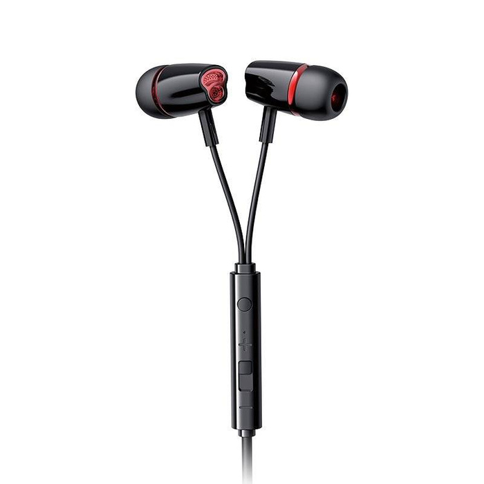 Joyroom in-ear earphones 3.5mm mini jack with remote and microphone black (JR-EL114)