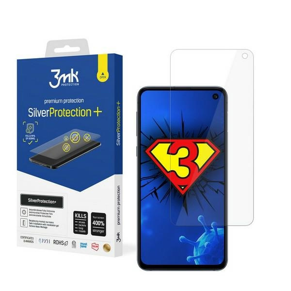 Screen Protector Antimicrobial 3mk Samsung Galaxy S10e G970 Silver Protect Wet Mounted