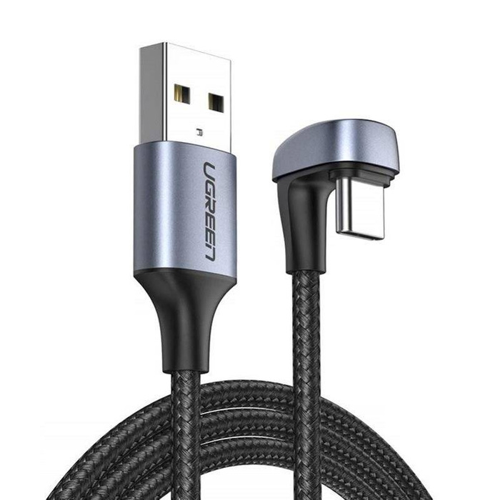 Ugreen in nylon angolato Cavo USB - USB Tipo C 1 m 3 A 18 W Quick Charge AFC FCP per giocatori grigio (70313)