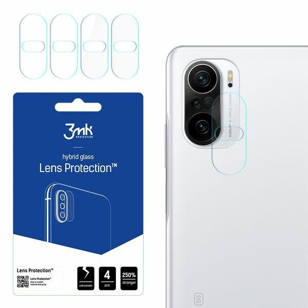 3MK Xiaomi Mi 11i 5G Protection d'objectif en verre hybride 4pcs Verre