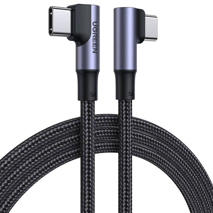 Ugreen úhlový kabel USB typu C – rychlé nabíjení USB typu C Dodávka energie 100 W 5 A 1 m černý (US335 70696)