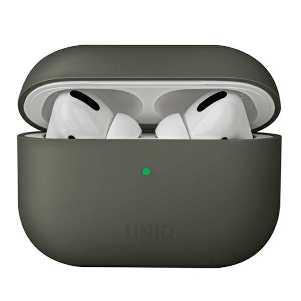 UNIQ pouzdro Lino AirPods Pro Silicone grey/grey moss