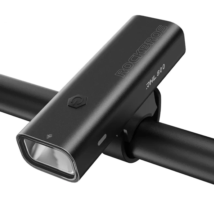 Rockbros 24710012001 luce anteriore per bicicletta 800 lm + cavo USB-C - USB-A - nero