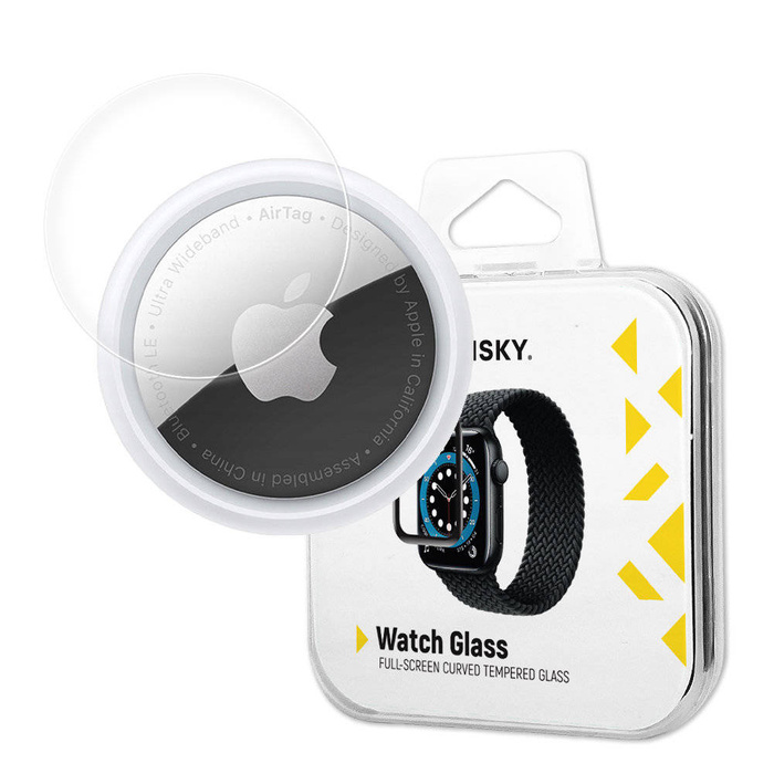 Wozinsky Watch Glass ibrido AirTag in vetro nero