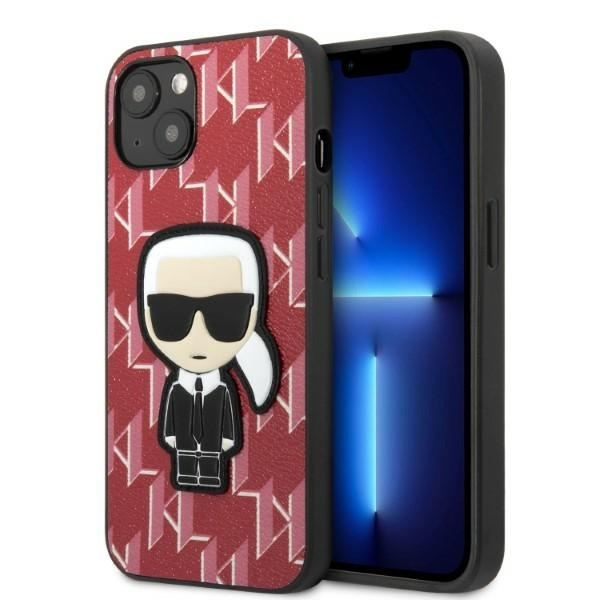 Case Karl Lagerfeld Klhcp13mpmnikpi iPhone 13 6.1" Hardcase Red/Red Monogram Iconik Patch Case