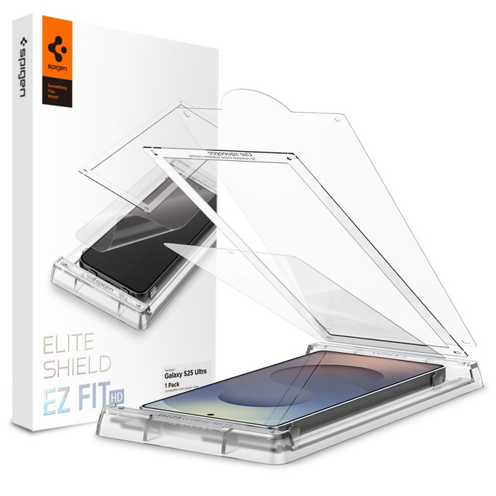 Glass HYBRID Spigen ELITE SHIELD "EZ FIT" HD GALAXY S25 ULTRA CLEAR