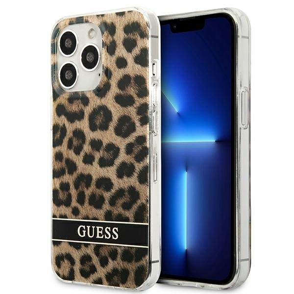 Case GUESS Apple iPhone 13 13 Pro Leopard Brown Hardcase