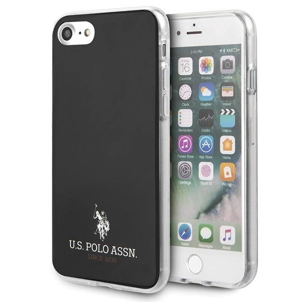 Case US POLO Apple iPhone 7 8 SE 2020 Shiny Black Case