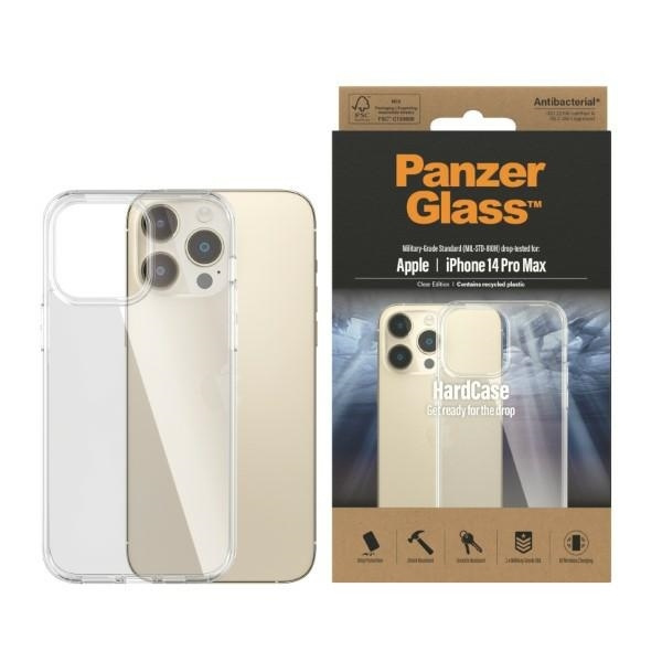 PanzerGlass HardCase iPhone 14 Pro Max 6.7" Antibacterial Military grade transparent 0404