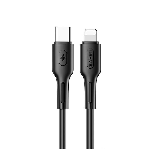 Kabel USAMS USB-C Apple Lightining U43 30W PD 1,2 m černá