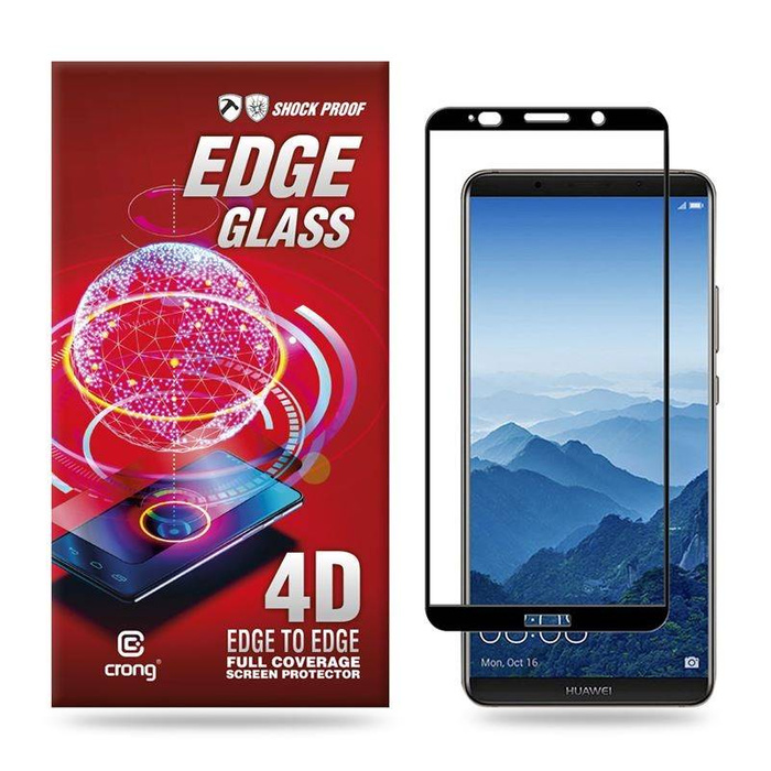 Crong Edge Glass 4D Full Glue - Vetro temperato per lo schermo intero Huawei Mate 10