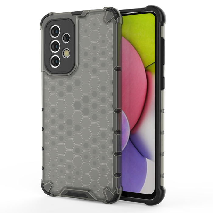 Cover blindata a nido d&#39;ape con cornice in gel per Samsung Galaxy A33 5G nero