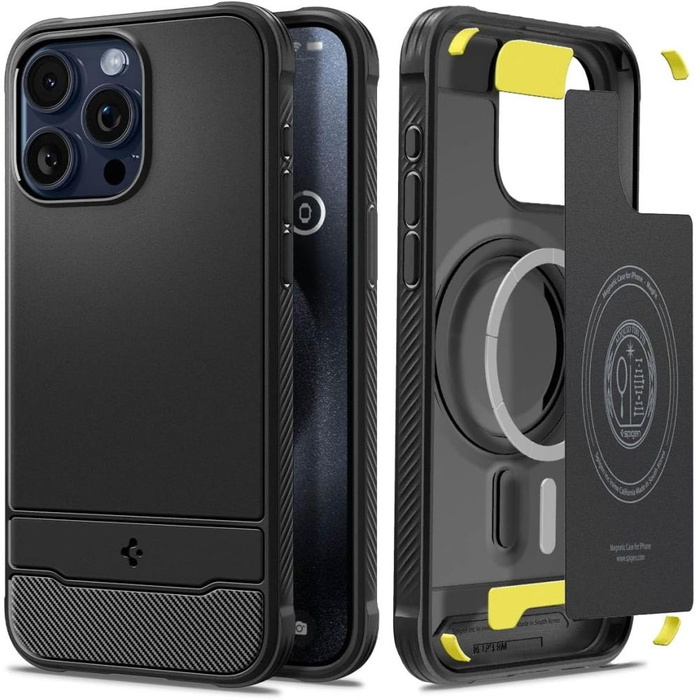 Case Spigen Rugged Armor Mag MagSafe iPhone 15 Pro MATTE Black